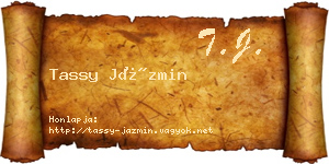 Tassy Jázmin névjegykártya